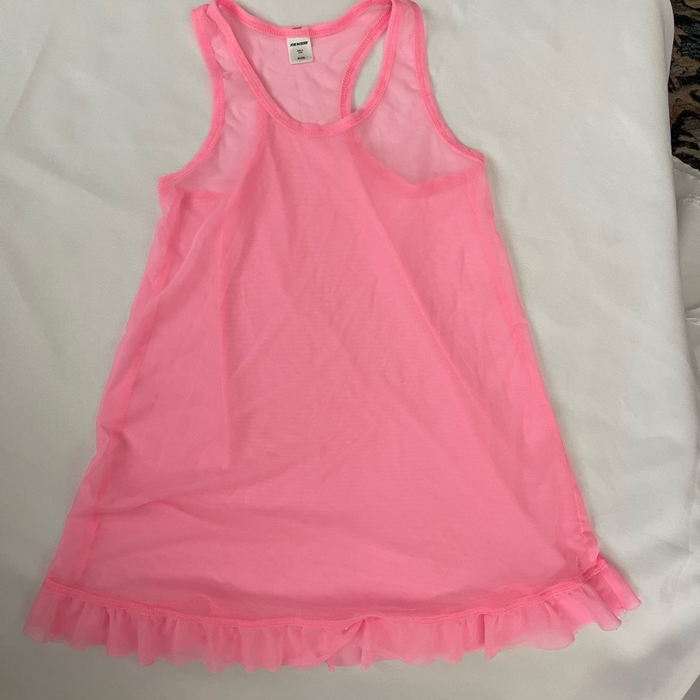Joe Boxer , Girl size M 7/8 pink sheer bathing suit cover ups